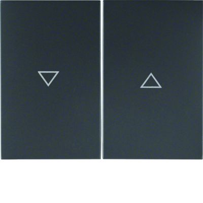 BERKER K.1 Klawisze nadrukowany symbol "strzałka" do łącznika 2-klawiszowego antracyt mat lakierowana 14357106 HAGER (14357106)