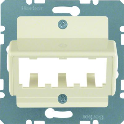 BERKER Płytka czołowa do 3 MINI-COM Module kremowy 142702 HAGER (142702)