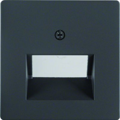 BERKER Q.x Płytka czołowa do gniazda przyłączeniowego UAE podwójna komp./tel. antracyt aksamit lakierowana 14096086 HAGER (14096086)
