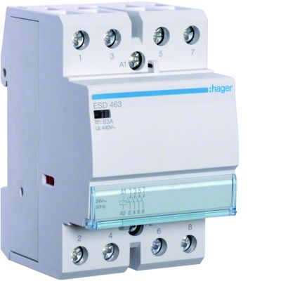 Stycznik modułowy 24V AC 4Z 63A AC-7A B ESD463 HAGER (ESD463)