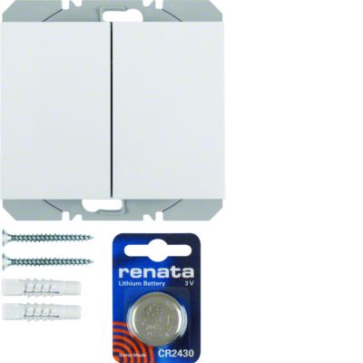 BERKER K.1 KNX RF quicklink Przycisk radiowy podwójny płaski biały 85656279 HAGER (85656279)