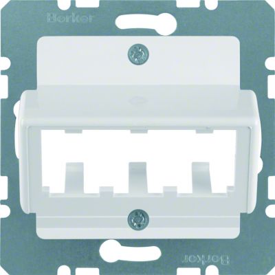 BERKER Płytka czołowa do 3 MINI-COM Module biały 142709 HAGER (142709)