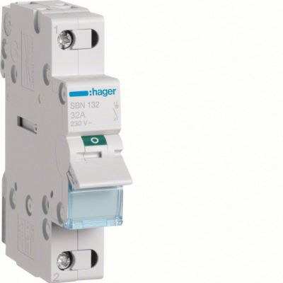 Modułowy rozłącznik izolacyjny 1P 32A 230VAC SBN132 HAGER (SBN132)