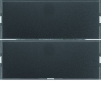 BERKER KNX e/s K.x Przycisk podwójny z polem opis. z diodami LED RGB i czujnikiem temperatury antracyt 80162776 HAGER (80162776)