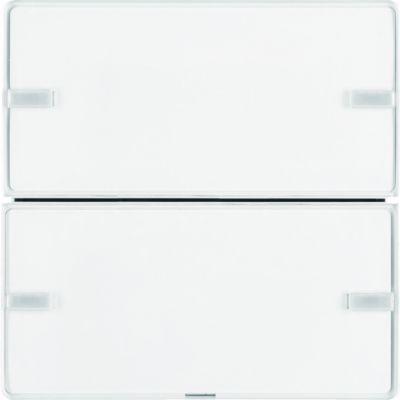 BERKER KNX e/s Q.x Przycisk podwójny z polem opis. z diodami LED RGB i czujnikiem temperatury biały 80142329 HAGER (80142329)