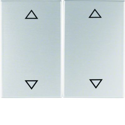 BERKER K.5 Klawisze nadrukowany symbol strzałki do łącznika 2-klawiszowego aluminium 14357203 HAGER (14357203)