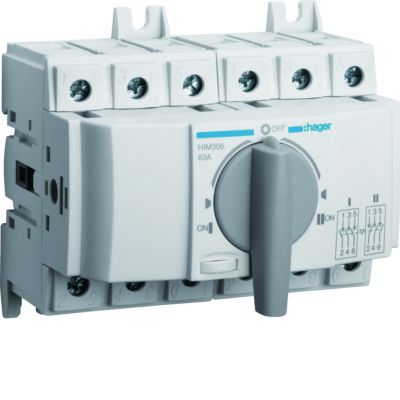Modułowy przełącznik zasilania 3x63A HIM306 HAGER (HIM306)