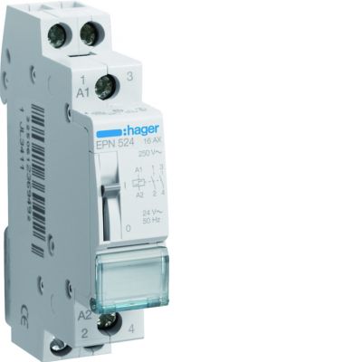 Przekaźnik bistabilny 24VAC/12VDC 2Z 16A EPN524 HAGER (EPN524)
