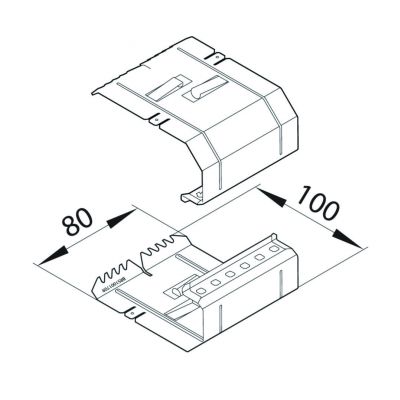 tehalit.BRS Łącznik podstawy 100x170 BRS1001709 HAGER (BRS1001709)