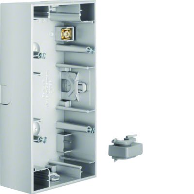 BERKER K.5 Puszka natynkowa podwójna pozioma aluminium 10527003 HAGER (10527003)
