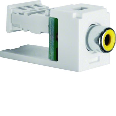 BERKER Akcesoria osprzęt Moduł Cinch - Video biały/żółty 1992 HAGER (1992)