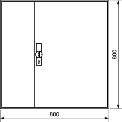 univers Obudowa FW pusta IP44 kl.II 800x800x160 FWB53D HAGER (FWB53D)