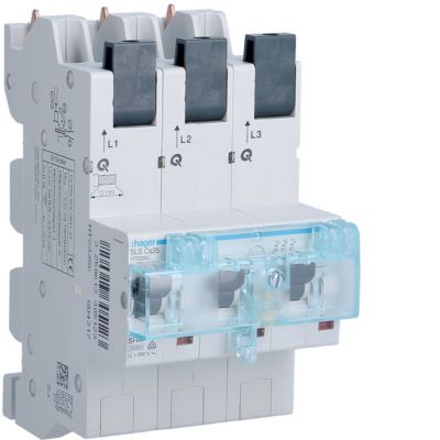 MCB SLS Wyłącznik nadprądowy selektywny 3P Cs 35 A szyny Cu 40-12x5/10mm HTS335C HAGER (HTS335C)