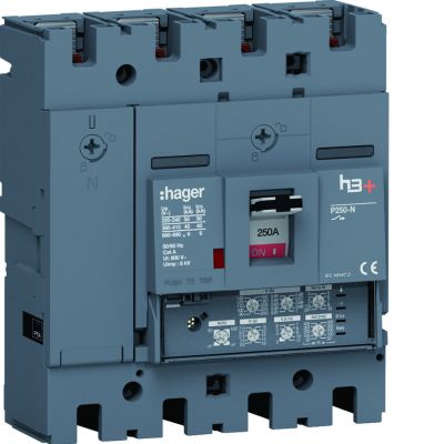 MCCB Wyłącznik mocy h3+ P250 4P 250A 40kA LSI (HNT251JR)