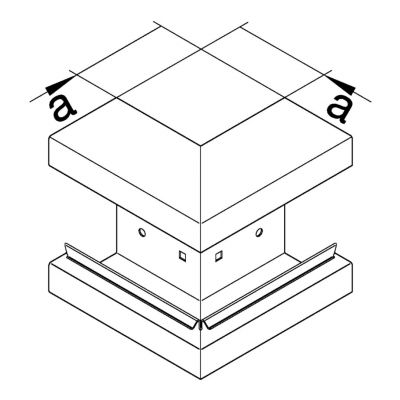 tehalit.BRS Kąt zewnętrzny 65x210 stalowy jasnoszary BRS6521037035 HAGER (BRS6521037035)