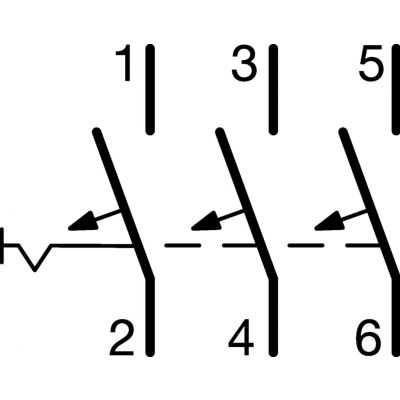 MCB Wyłącznik nadprądowy 10kA/15kA 3P C 6A NCN306 HAGER (NCN306)