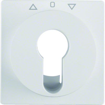 BERKER Q.x Płytka czołowa do łącznika żaluzjowego na klucz biały aksamit 15066089 HAGER (15066089)