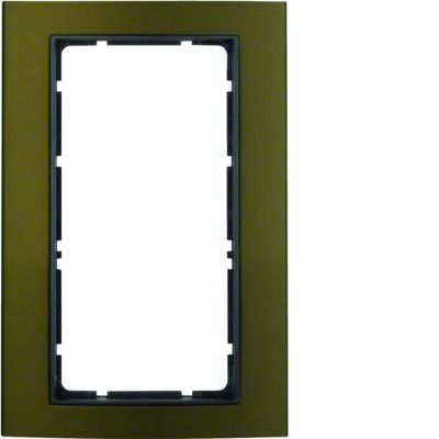 BERKER B.3 Ramka z dużym wycięciem aluminium brązowa/antracyt 13093001 HAGER (13093001)