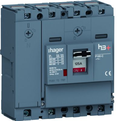 MCCB Rozłącznik mocy h3+ P160 4P 125A (HCS126AC)