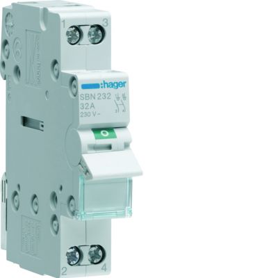 Modułowy rozłącznik izolacyjny 2P 32A 230VAC SBN232 HAGER (SBN232)