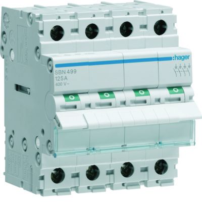 Modułowy rozłącznik izolacyjny 4P 125A 400VAC SBN499 HAGER (SBN499)