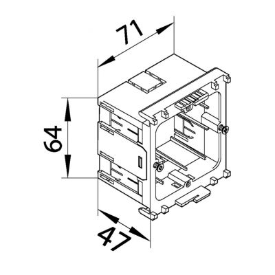 tehalit.WA Puszka inst. montaż kraw ramki tehalit PA bezhalogenowy GLT4001 HAGER (GLT4001)