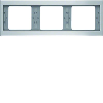 BERKER K.5 Ramka potrójna pozioma aluminium 13737003 HAGER (13737003)