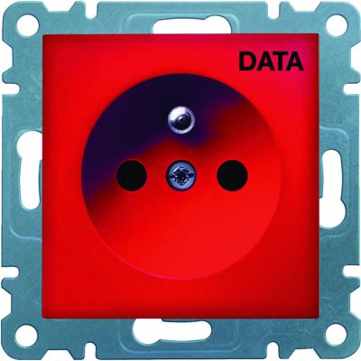 lumina Gniazdo zasilające z uziemieniem 16A 230V nadruk DATA czerwony WL1029 HAGER (WL1029)