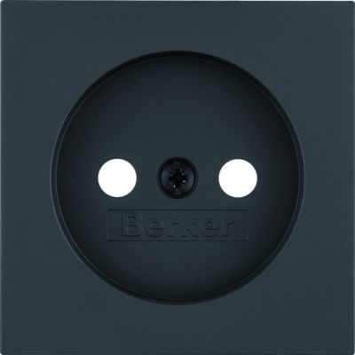 BERKER B.X Płytka czołowa do gniazda bez uziemienia antracyt mat 3961038996 HAGER (3961038996)
