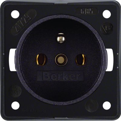 BERKER Integro Flow Gniazdo z uziemieniem brąz 961852501 HAGER (961852501)