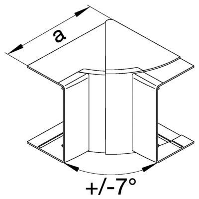 tehalit.LF/LFF Kąt wewnętrzny regulowany 30x60mm, biały (LFF3006049016)