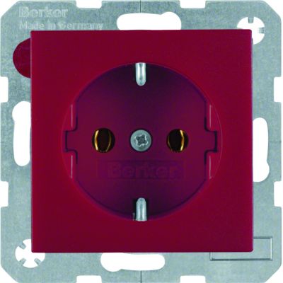 BERKER S.1/B.3/B.7 Gniazdo SCHUKO czerwony 47431912 HAGER (47431912)