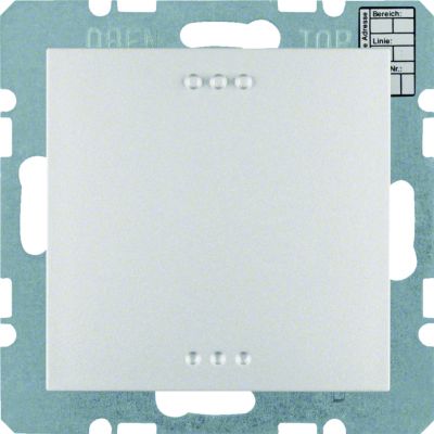 BERKER KNX sB.Kwadrat/B.3/B.7 Czujniki CO2 i wilgotności z regulacją temperatury aluminium mat lakierowana 75441383 HAGER (75441383)