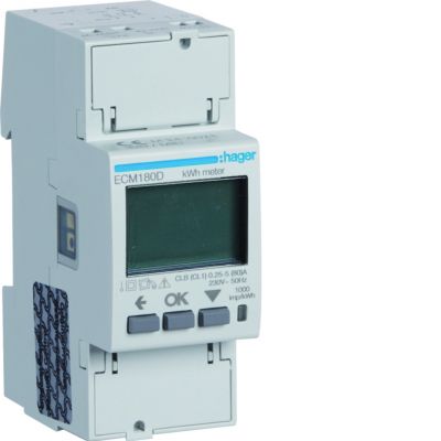 agardio.measure Licznik energii elektrycznej 1-fazowy 80A 2M M-bus MID ECM180D HAGER (ECM180D)