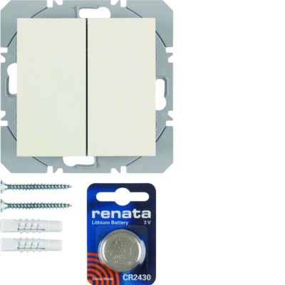 BERKER B.Kwadrat/S.1 KNX RF quicklink Przycisk podwójny płaski krem 85656282 HAGER (85656282)
