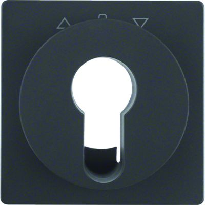 BERKER Q.x Płytka czołowa do łącznika żaluzjowego na klucz antracyt aksamit lakierowana 15066086 HAGER (15066086)