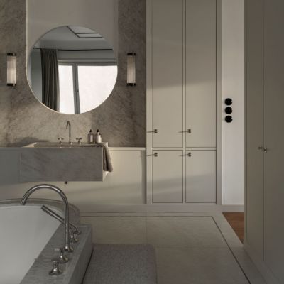 BERKER Serie 1930/Glas Płytka czołowa z pokrętłem do łącznika obrot. czarny połysk 164701 HAGER (164701)