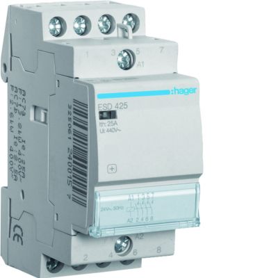 Stycznik modułowy 24V AC 4Z 25A AC-7A B ESD425 HAGER (ESD425)