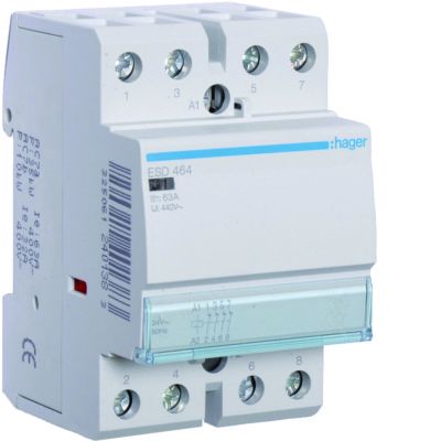 Stycznik modułowy 24V AC 4R 63A AC-7A B ESD464 HAGER (ESD464)