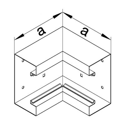 tehalit.BRS Kąt wewnętrzny 65x130 stalowy jasnoszary BRS6513047035 HAGER (BRS6513047035)