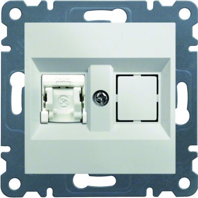 lumina Gniazdo komputerowe pojedyczne RJ45 kat.5e FTP biały WL2130 HAGER (WL2130)