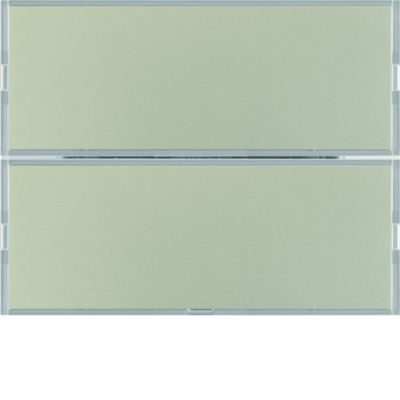BERKER KNX e/s K.x Przycisk podwójny z polem opis. z diodami LED RGB i czujnikiem temperatury stal szl. 80162773 HAGER (80162773)