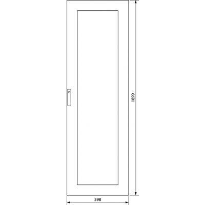 univers Drzwi prawe transparentne IP54 kl.II 1900x600mm FZ217SD HAGER (FZ217SD)