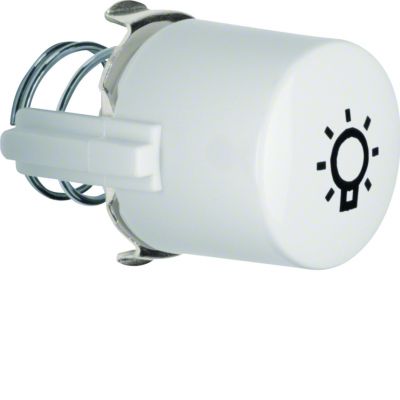 BERKER Serie 1930/Glas Przycisk do łącznika i sygnalizatora E10 symbol światła biały 1226 HAGER (1226)