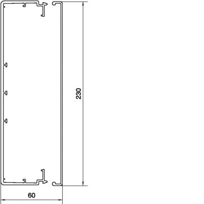 tehalit.LF Kanał elektroinstalacyjny PVC 60x230mm szary LF6023007030 HAGER (LF6023007030)