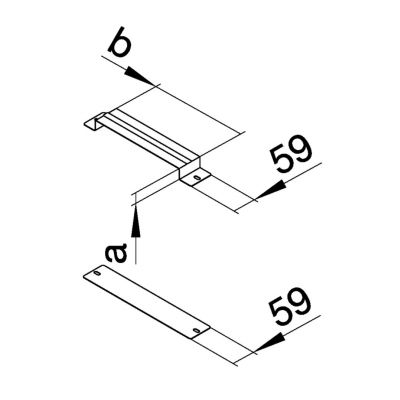 tehalit.UK Łącznik podstawy 190X48mm stal UKS190480 HAGER (UKS190480)