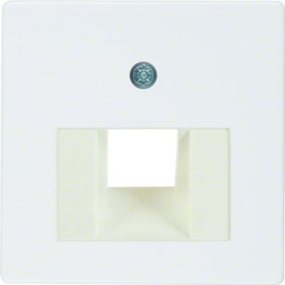 BERKER Płytka czołowa do gniazda przyłączeniowego UAE biały 146809 HAGER (146809)