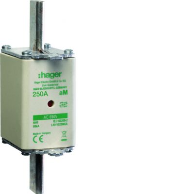 Wkładka bezp. nożowa NH1 wsk.podw. uchwyt nieiz. aM 250A 690 VAC LNH1250M6A HAGER (LNH1250M6A)