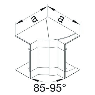 tehalit.BRP/BRAP Kąt wewnętrzny 65x130 lakierowanaier aluminium BRP651304HLAN HAGER (BRP651304HLAN)