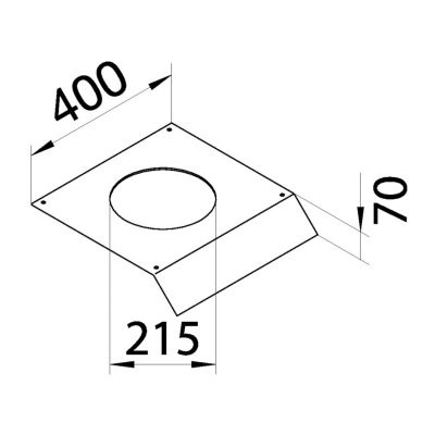 tehalit.AK Pokrywa kanału napodł R06 fi215 1-str skos dł. 400mm 300x70mm stal AKM300215R06 HAGER (AKM300215R06)
